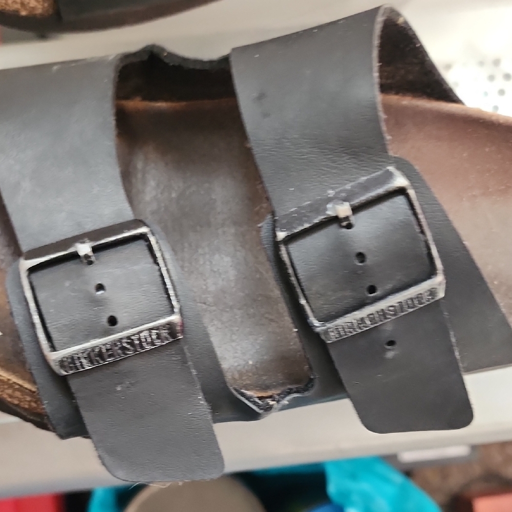 Birkenstock Brown Dark Leather Sandals - Picture 7 of 13
